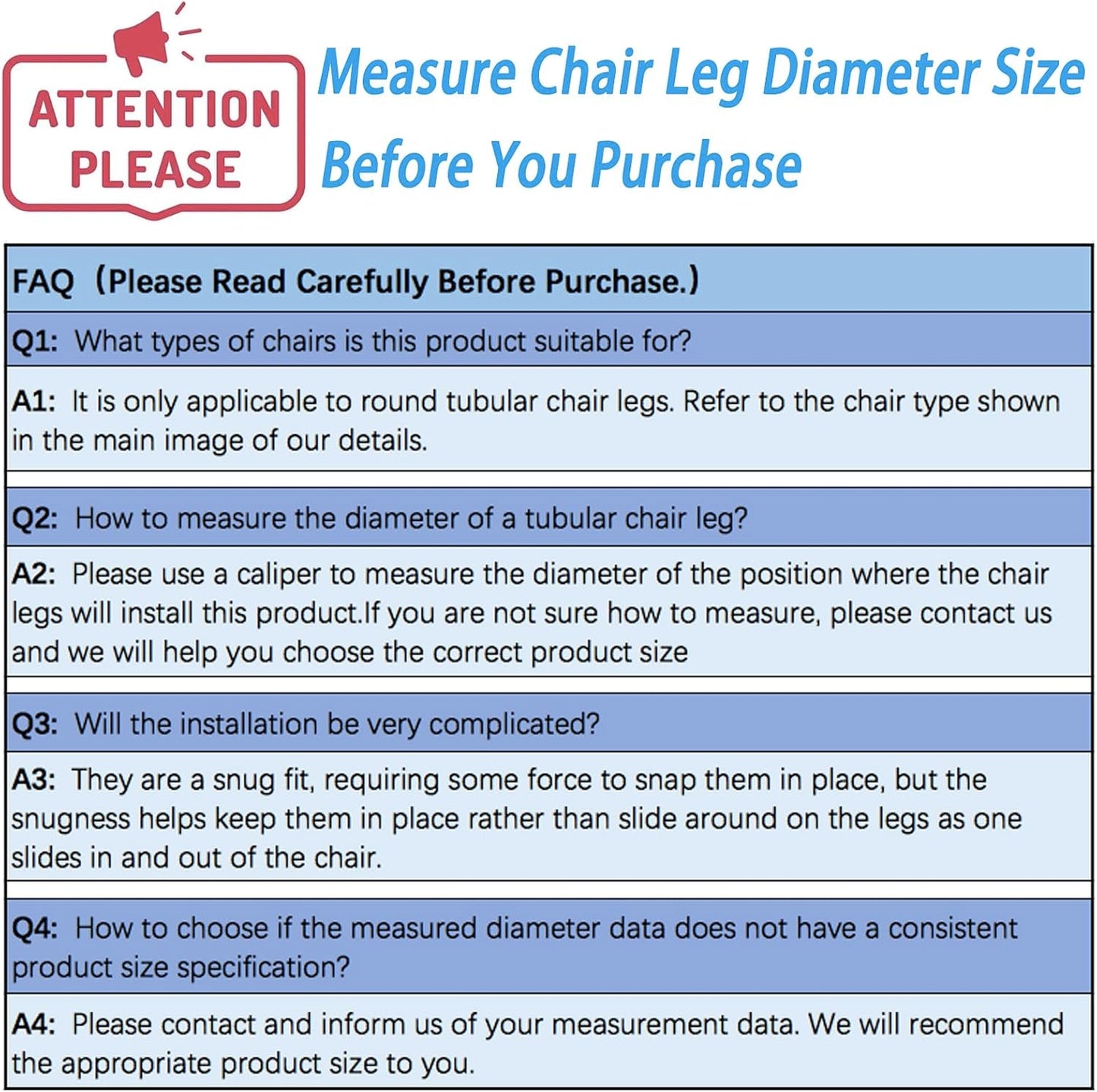 Rectangle U Shaped Chair Leg Tips Cap with Felt Pads,Furniture Feet Protectors Slide Smoothly Glides,Protect Hardwood Floor No Scratches No Noise,Fit 19mm(3/4inch) Diameter Tubular Legs (Black 8PCS)