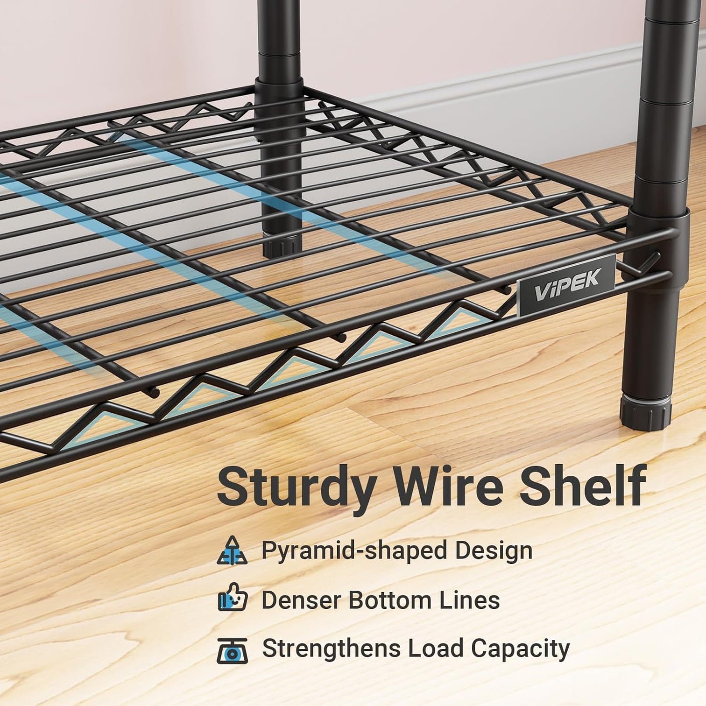 VIPEK Classic V6 Plus Wire Garment Rack Heavy Duty Clothing Rack for Hanging Clothes, Metal Freestanding Closet Wardrobe Rack Portable Clothes Rack, 84.7" L x 15.8" W x 76.4" H, Load 1120lbs, Black