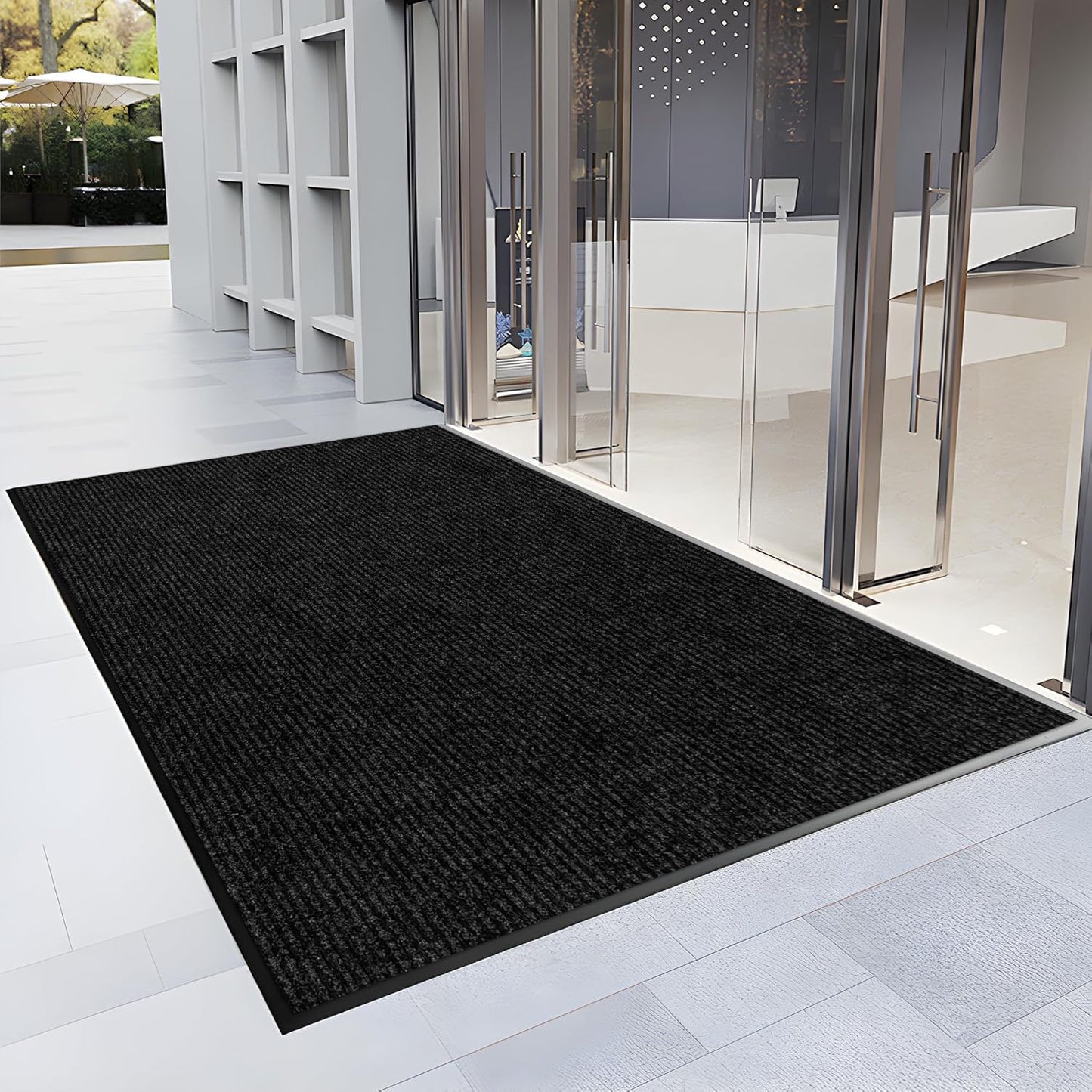 2′ x 57′ Front Door Mat Indoor Outdoor Entrance, Commercial Floor Mat Heavy Duty Dirt Trapper Entryway Doormat, Custom Size Non Slip Rubber Backing Welcome mat, Door Mat for High Traffic Area
