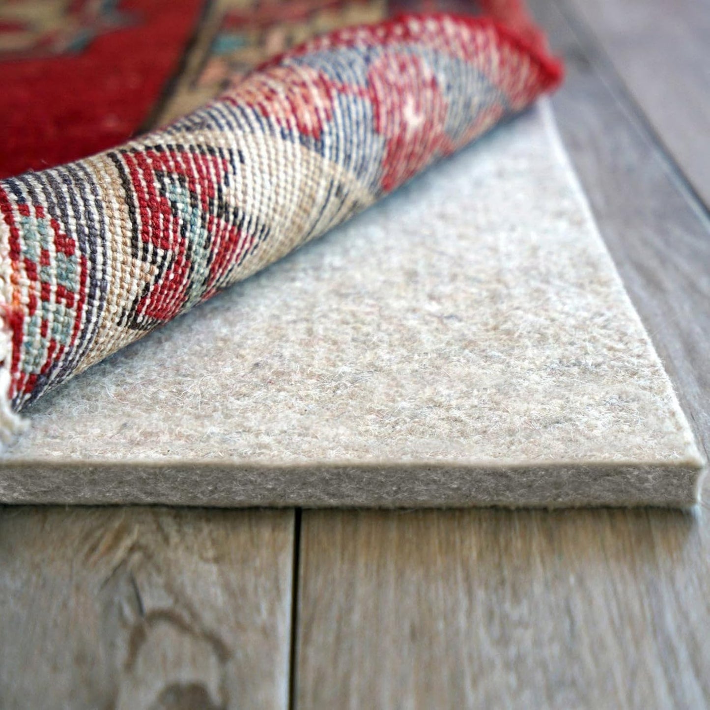 RUGPADUSA - Eco-Plush - 6'x8' - 1/2" Thick - 100% Felt - Luxurious Cushioned Rug Pad - Available in 3 Thicknesses, Many Custom Sizes