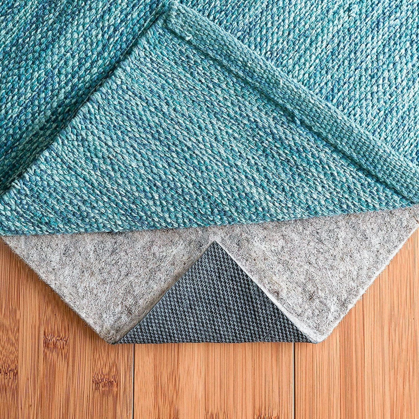 RUGPADUSA - Dual Surface - 10'x13' - 1/4" Thick - Felt + Rubber - Non-Slip Backing Rug Pad - Safe for All Floors