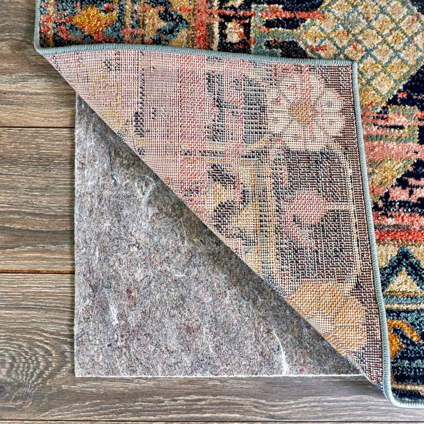 RUGPADUSA - Dual Surface - 2'x4' - 1/8" Thick - Felt + Rubber - Non-Slip Backing Rug Pad - Adds Low-Profile Comfort and Protection