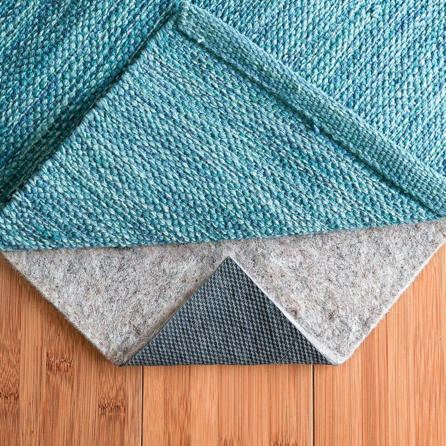 RUGPADUSA - Dual Surface - 11' Square - 1/8" Thick - Felt + Rubber - Non-Slip Backing Rug Pad - Adds Low-Profile Comfort and Protection