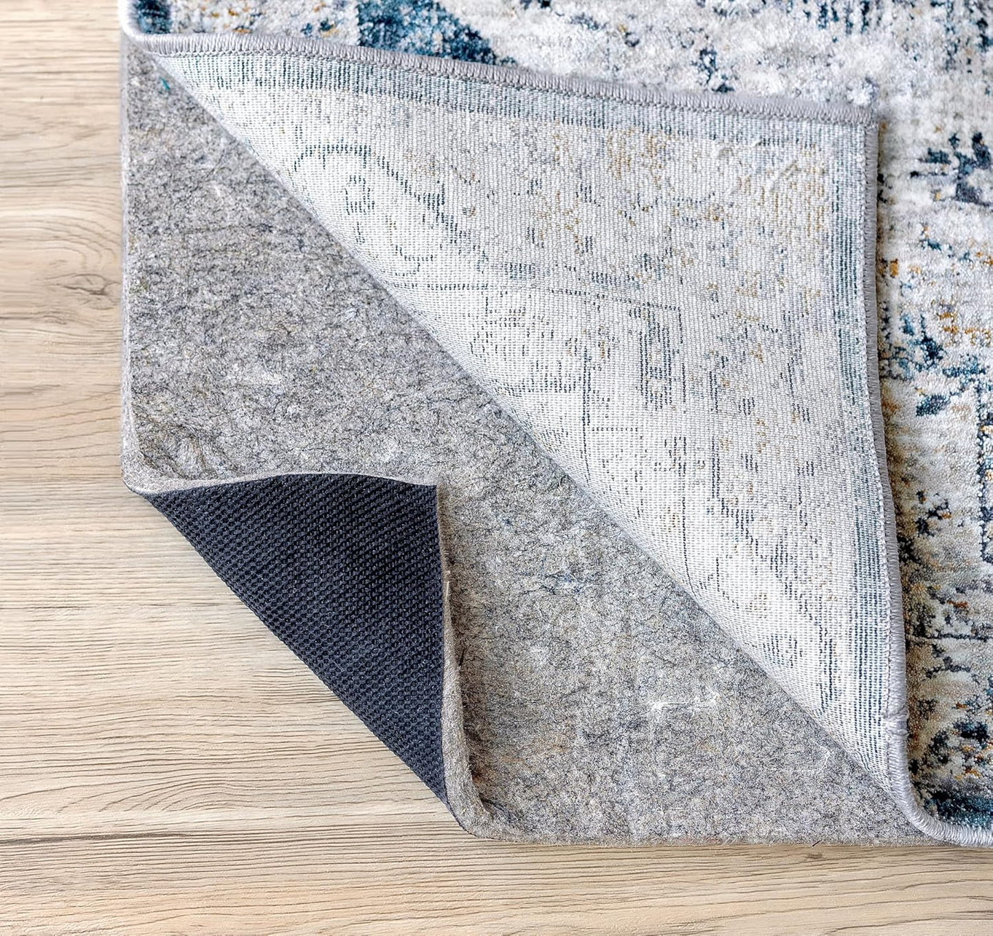 RUGPADUSA - Dual Surface - 7'x9' - 3/8" Thick - Felt + Rubber - Enhanced Non-Slip Rug Pad - Adds Comfort and Protection - for Hard Surface Floors